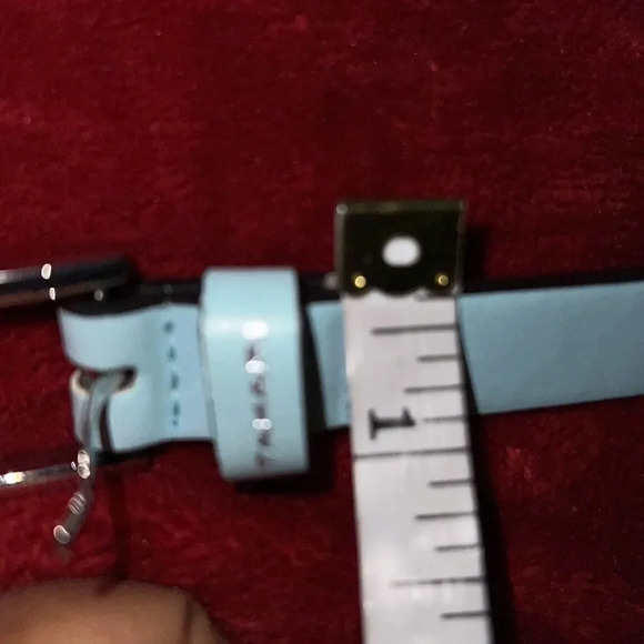 Tahari Teal slim belt Sz  S - Picture 6 of 7